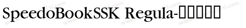 SpeedoBookSSK Regula字体转换